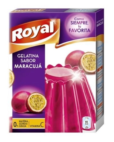 Gelatina sabor Maracuja (Passion Fruit) - Royal 2x57g.